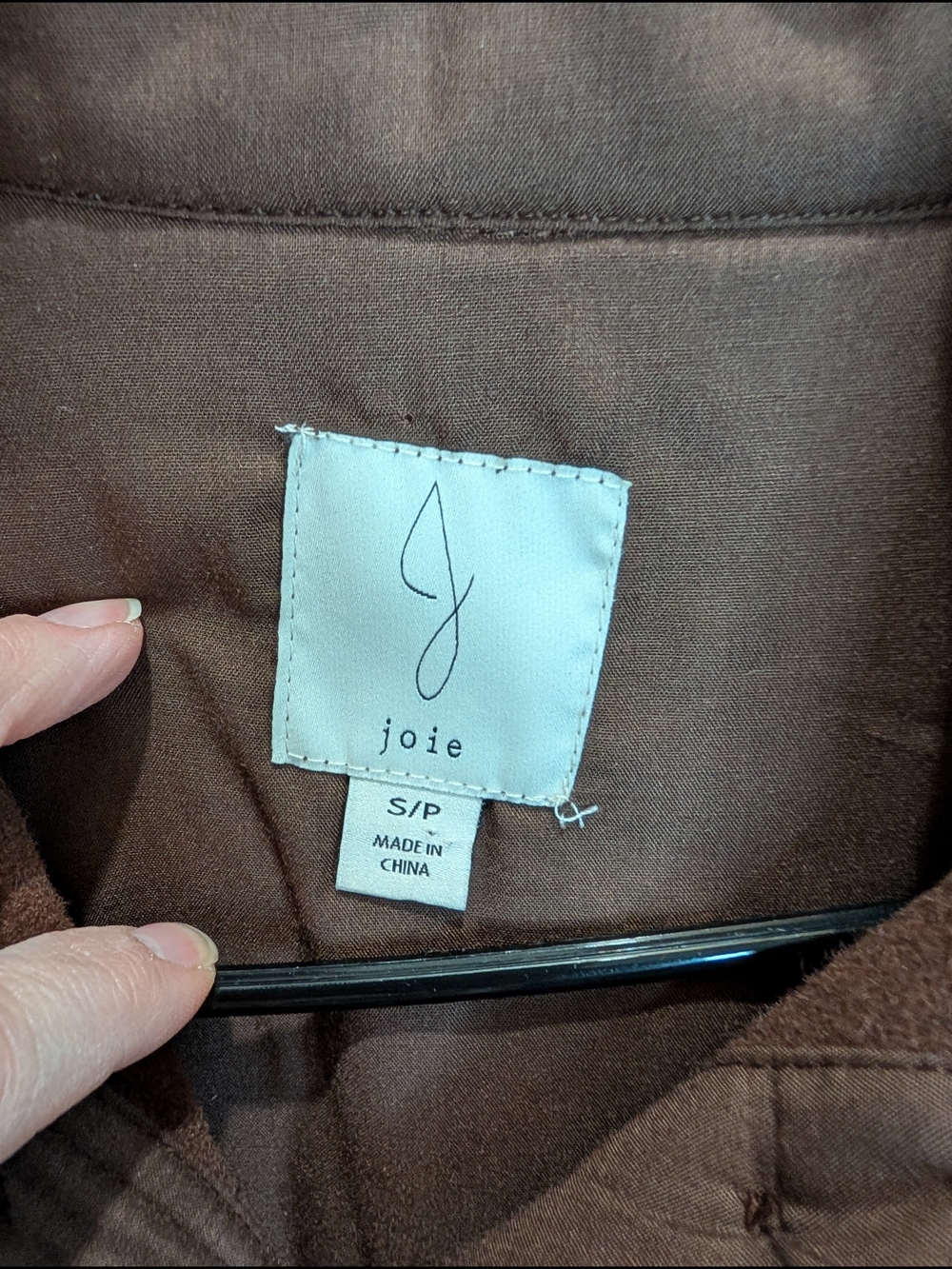 Joie Brown Fleece Button-Up Shacket - Picture 3 of 7